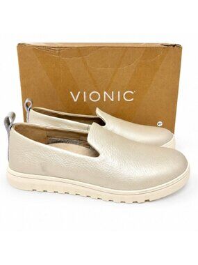 Vionic Uptown Willa Supportive Leather Slip On Loafer Womens 7 Comfort Shoe